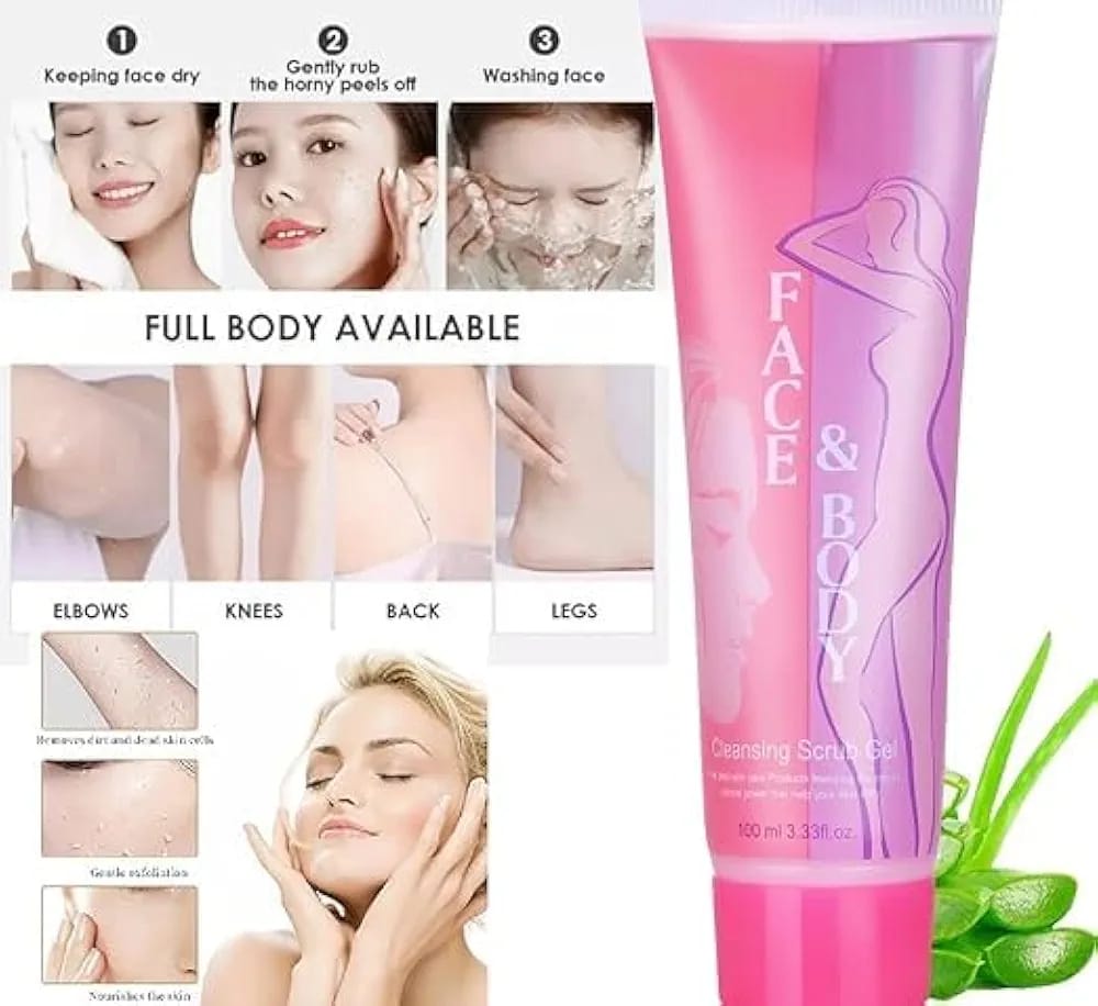 Face and Body Brightening & Exfoliating Cleansing Gel Scrub – 100g