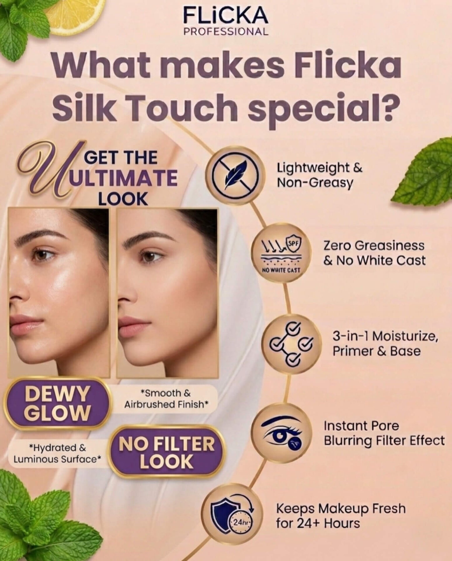 Flicka Silk Touch: The Ultimate 3-in-1 Skin Perfector